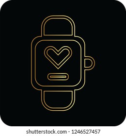 Healthy lifestyle, watch icon for web and print