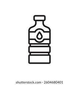 Healthy Lifestyle Water Outline Icon Vector Illustration