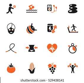 healthy lifestyle web icons for user interface design