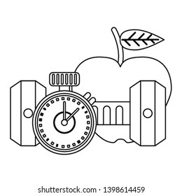 Healthy lifestyle and weight loss in black and white