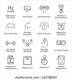 Healthy Lifestyle - Workout Icons - Outline Series
