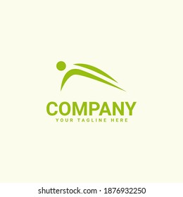 Healthy Lifestyle Yoga Logo Design, With People Push Up Icon