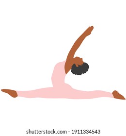 healthy lifestyle yoga sports harmony. Gymnastics, stretching. asana. Vector image of a girl who does yoga.