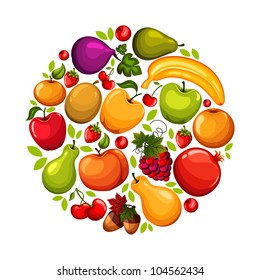 Healthy lifestyle-fruit circle