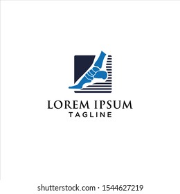 Healthy limb posture section element diagnostic concept on white text space, Ankle  logo design inspiration, vector