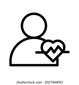 healthy line icon illustration vector graphic