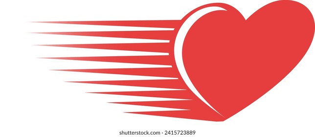 Healthy linear and curved heart,
Red heart. Love heart symbol.
delivery of love