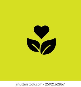 Healthy living icon logo flat vector design