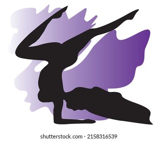 healthy living illustration with yoga 