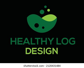 healthy logo design abstract mega minimalist flat style vector logo