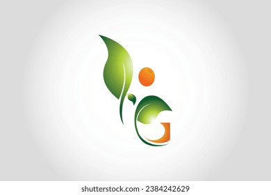 Healthy logo design vector letter G