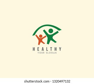 Healthy logo, Icon Medical logo design template.
