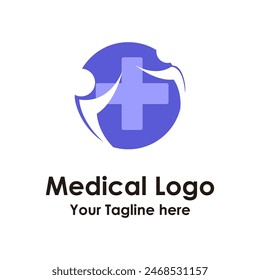 Vector de diseño minimalista de logotipo saludable