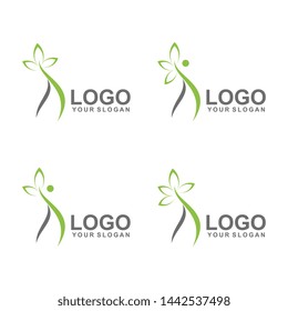 healthy logo template design vector