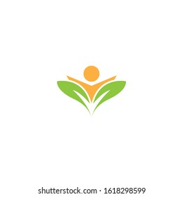Healthy logo template vector icon design