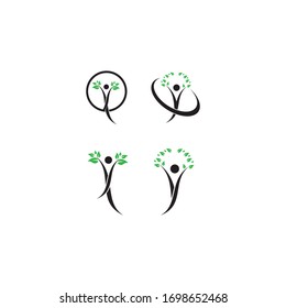 Healthy logo template vector icon design