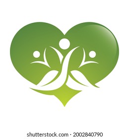Diseño de icono vectorial de plantilla de logotipo saludable