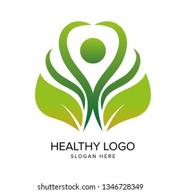 healthy logo vector