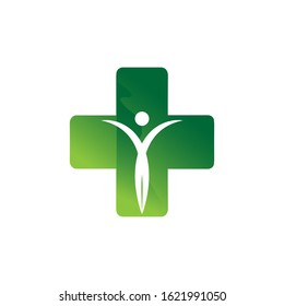 Healthy logo. Vector Illustration.logo simple and unique icon. Green texture. modern template. for health and graphic design