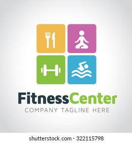healthy logo,swimming logo,vector logo template