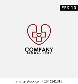 Healthy Love Logo Design Vector Template. Modern Design. Health Icon. Health Logo. Vector Illustration
