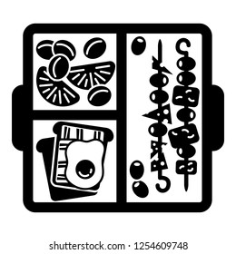 Healthy lunch box icon. Simple illustration of healthy lunch box vector icon for web design isolated on white background