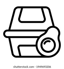 Healthy lunch icon. Outline Healthy lunch vector icon for web design isolated on white background