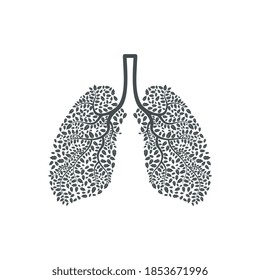 healthy lung, lung care, human lungs, natural lungs logo template design vector