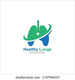 Healthy Lung Logo Template Design Vector