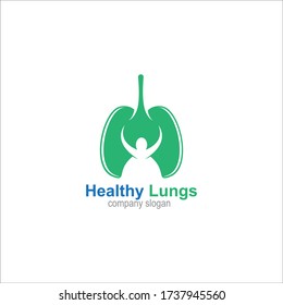 Healthy Lung Logo Template Design Vector,