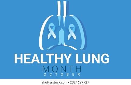 Healthy Lung month. background, banner, card, poster, template. Vector illustration.