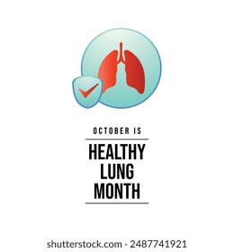 Healthy Lung Month vector design template good for celebration usage. Healthy Lung design. flat design. eps 10