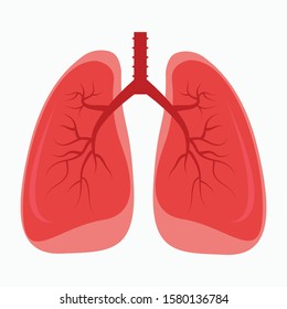 
símbolo vectorial de pulmón saludable, icono pulmonar