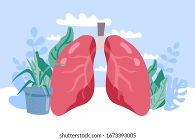 Healthy lungs design. Vector Illustration