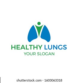 Healthy Lungs Logo Template Design Vector, Emblem, Design Concept, Creative Symbol, Icon