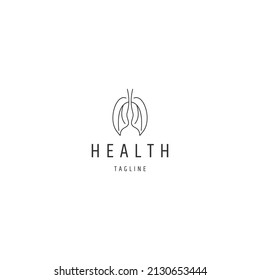 Healthy lungs medical logo icon design template