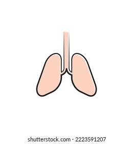 healthy lungs vector icon symbol design
