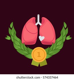 Healthy Lungs vector illustration