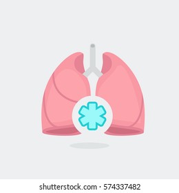 Healthy Lungs vector illustration