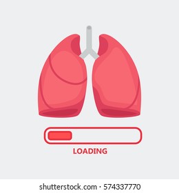 Healthy Lungs vector illustration