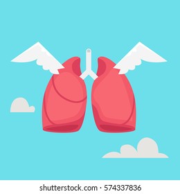 Healthy Lungs vector illustration