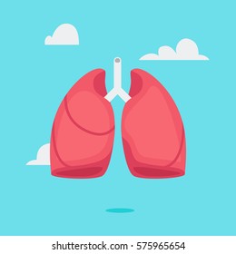 Healthy Lungs vector illustration