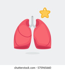 Healthy Lungs vector illustration