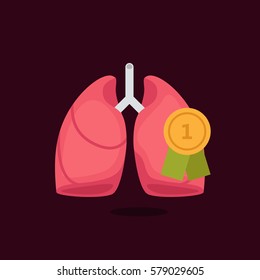 Healthy Lungs vector illustration