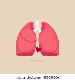 Healthy Lungs vector illustration