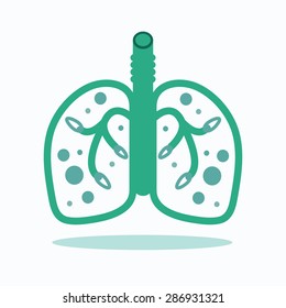 Healthy lungs.vector,illustration.