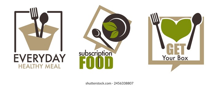 Healthy Meal Box Logo Serie