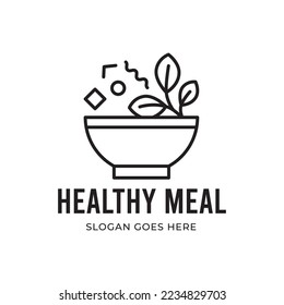 Healthy Meal, Healthy Food Logo Template 