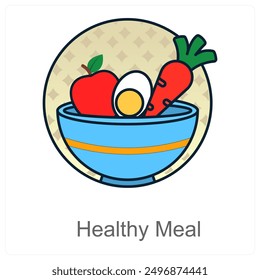 Healthy Meal and nutrition icon concept