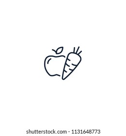 Healthy meal vector icon.